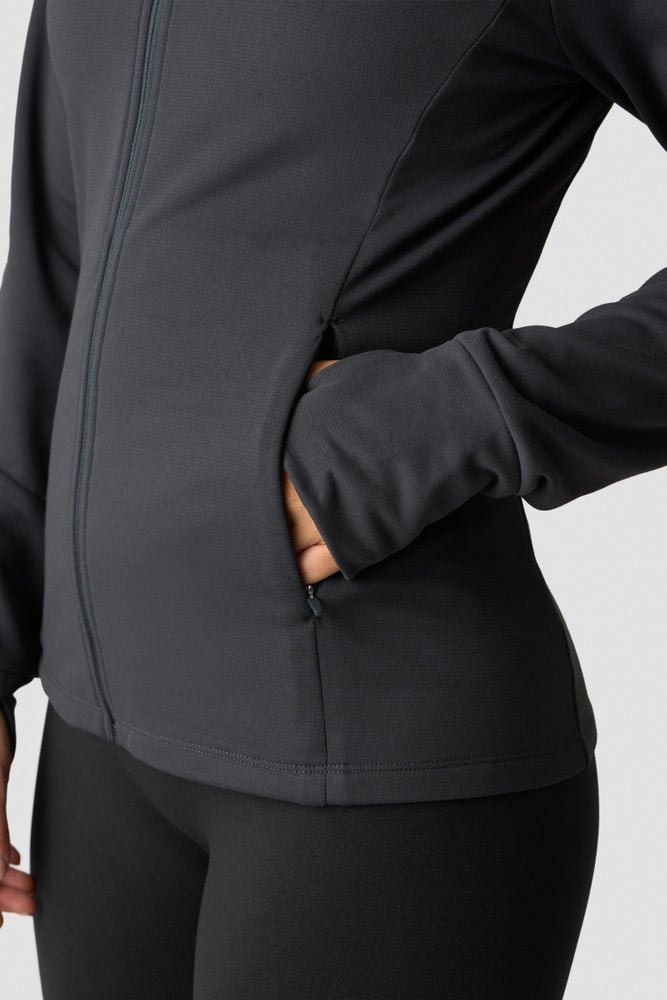 ICIW Essential Thermal Training Jacket Wmn Dark Grey