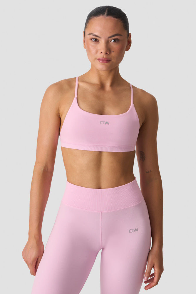 ICIW Smooth Seamless Open-Back Sports Bra Lady Pink