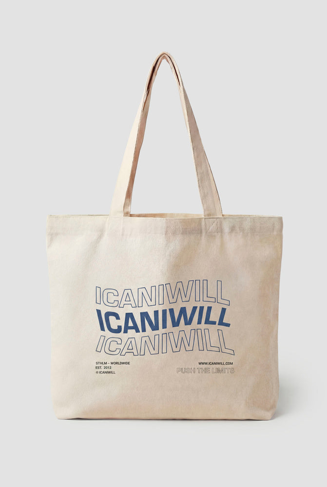 ICIW Cotton Tote Bag Print Light Beige