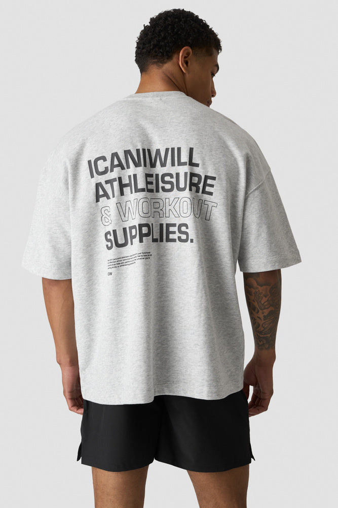 ICIW Everyday Oversized Terry T-shirt M Light Grey Melange