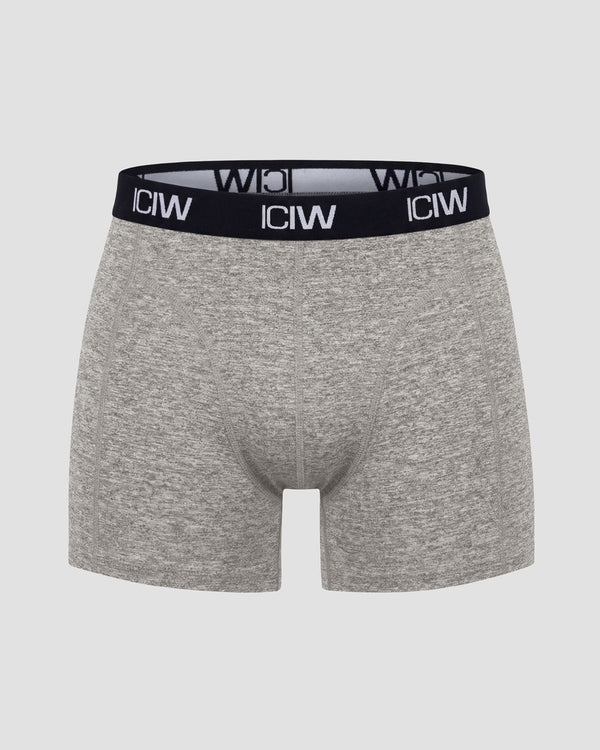 ICIW Boxer 3-pack Light Grey Melange – Herr boxershorts i ljusgrå melange 3-pack