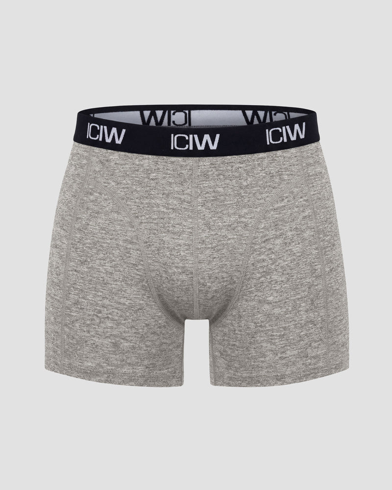 ICIW Boxer 3-pack Light Grey Melange – Herr boxershorts i ljusgrå melange 3-pack