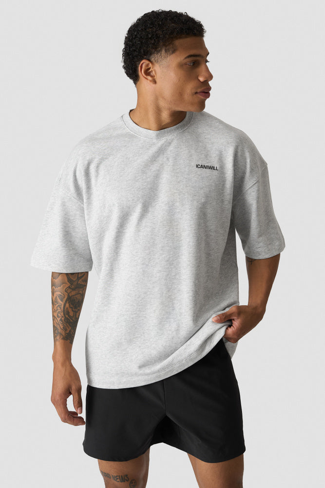 ICIW Everyday Oversized Terry T-shirt M Light Grey Melange