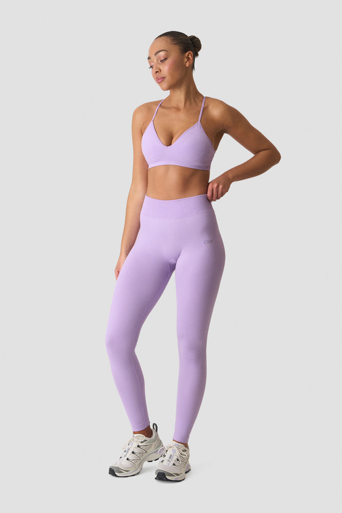 ICIW Smooth Seamless V-Shape Tights Pastel Lilac