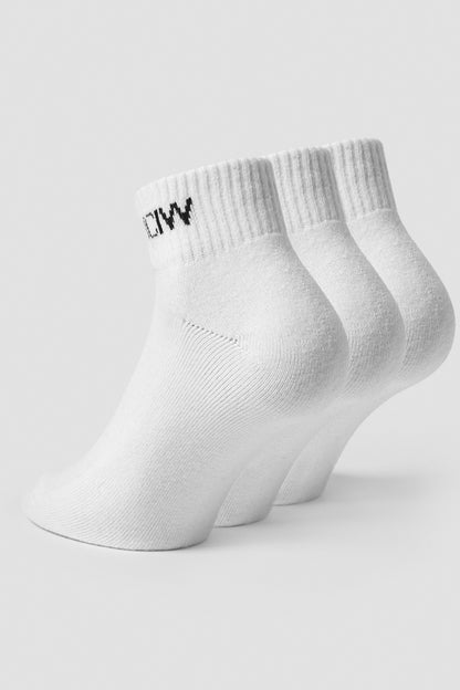 ICIW Training Half Socks 3-pack White (13161002)