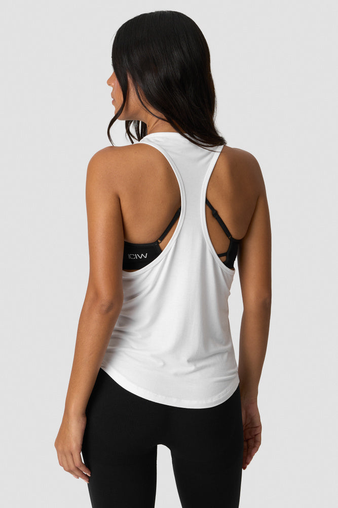 ICIW Everyday Racerback Tank Top White