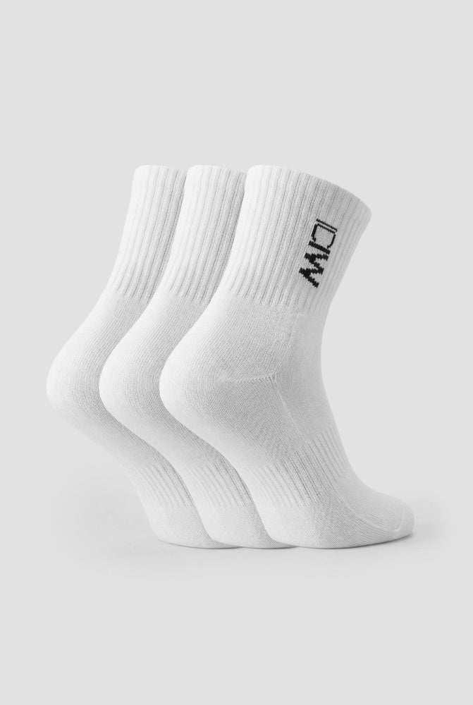ICIW Training Mid Sock 3-Pack White