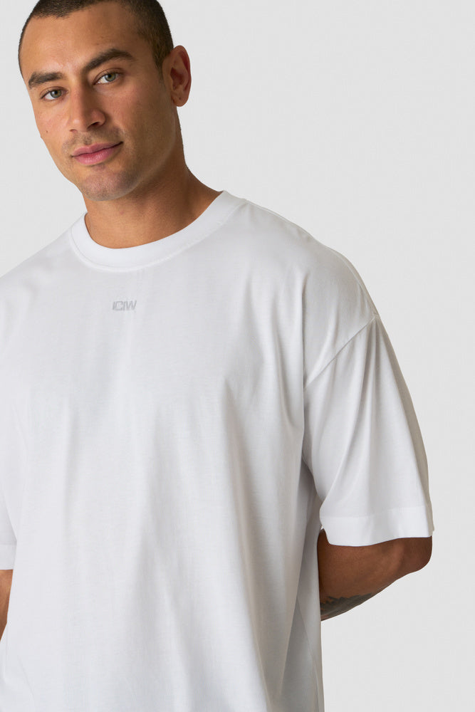 ICIW Everyday Oversized Cotton T-shirt M White Snow