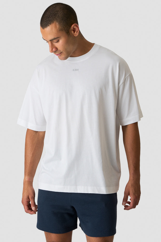 ICIW Everyday Oversized Cotton T-shirt M White Snow