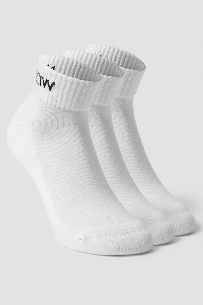 ICIW Training Half Socks 3-pack White